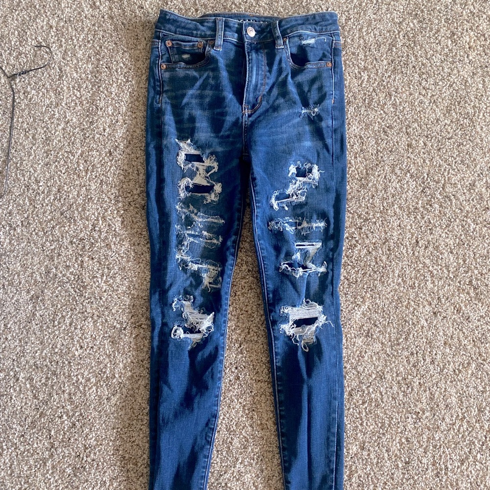 American Eagle Short super hi-rise jeggings
